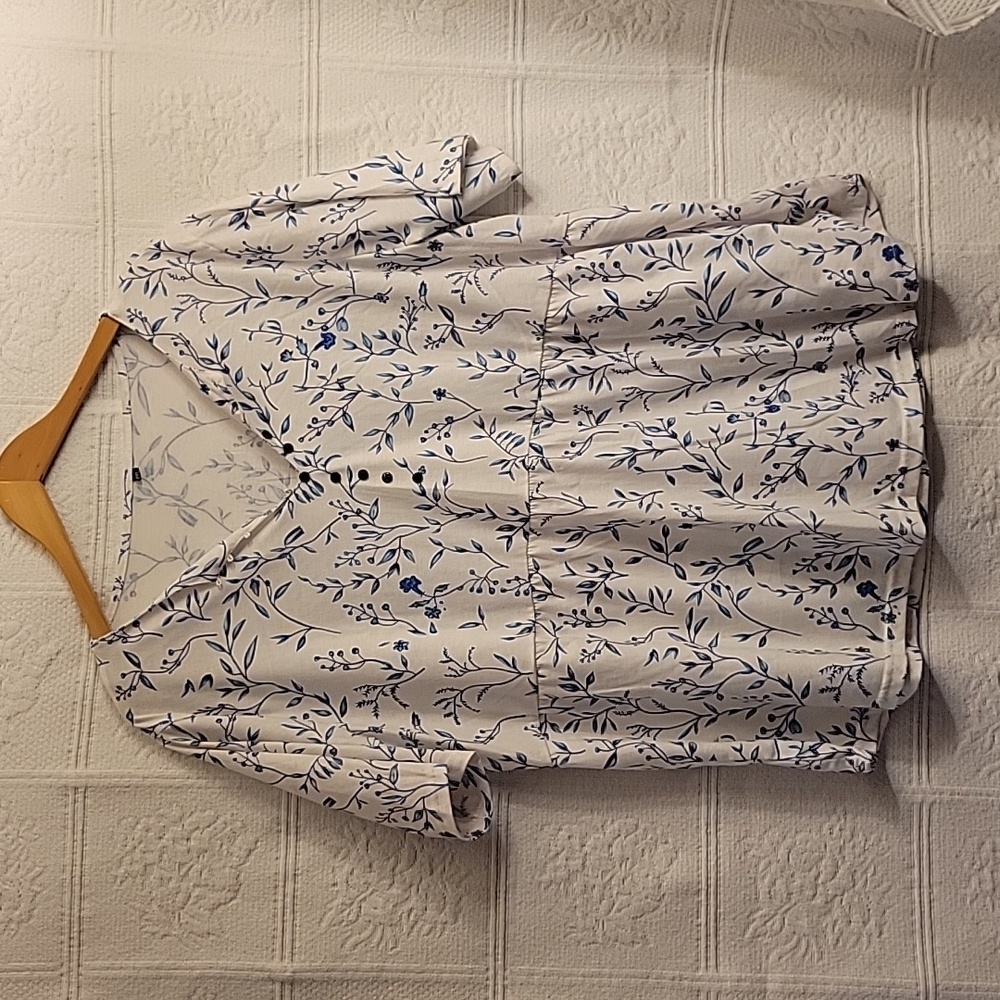 White & Blue Blouse